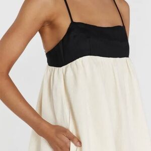 DISSH ELENA BUTTERMILK LINEN MINI DRESS - 4 / BUTTER